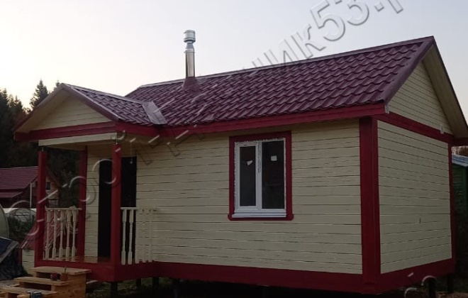 4 Брусовая баня  Б-11, 6х4м, 26 М², Московская область, Ступинский район, СНТ Дубрава-2. (13)